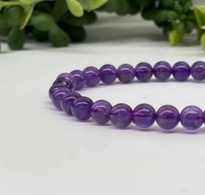 Amethyst Bracelet Stretchable 6mm Beads