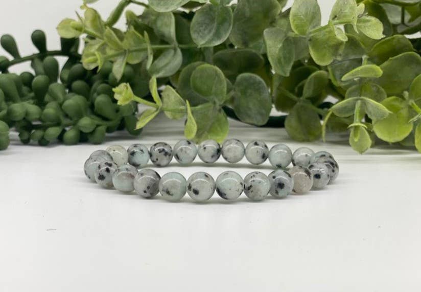Kiwi Jasper Stretchable Bracelet 8mm
