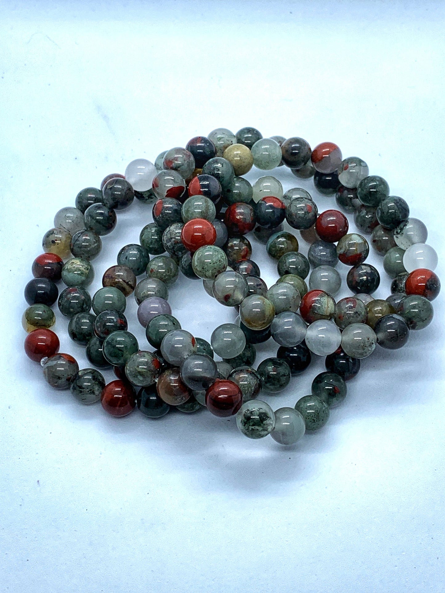 Bloodstone Bracelet- 8mm